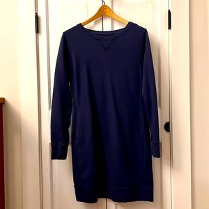 Pact Sweatshirt Dress, size medium, blue